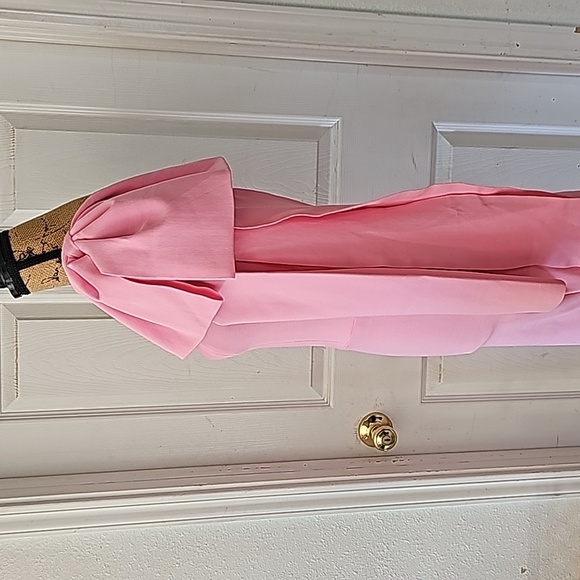 PINK DRESS WITH SHOULDER BOW - Picture 5 of 12